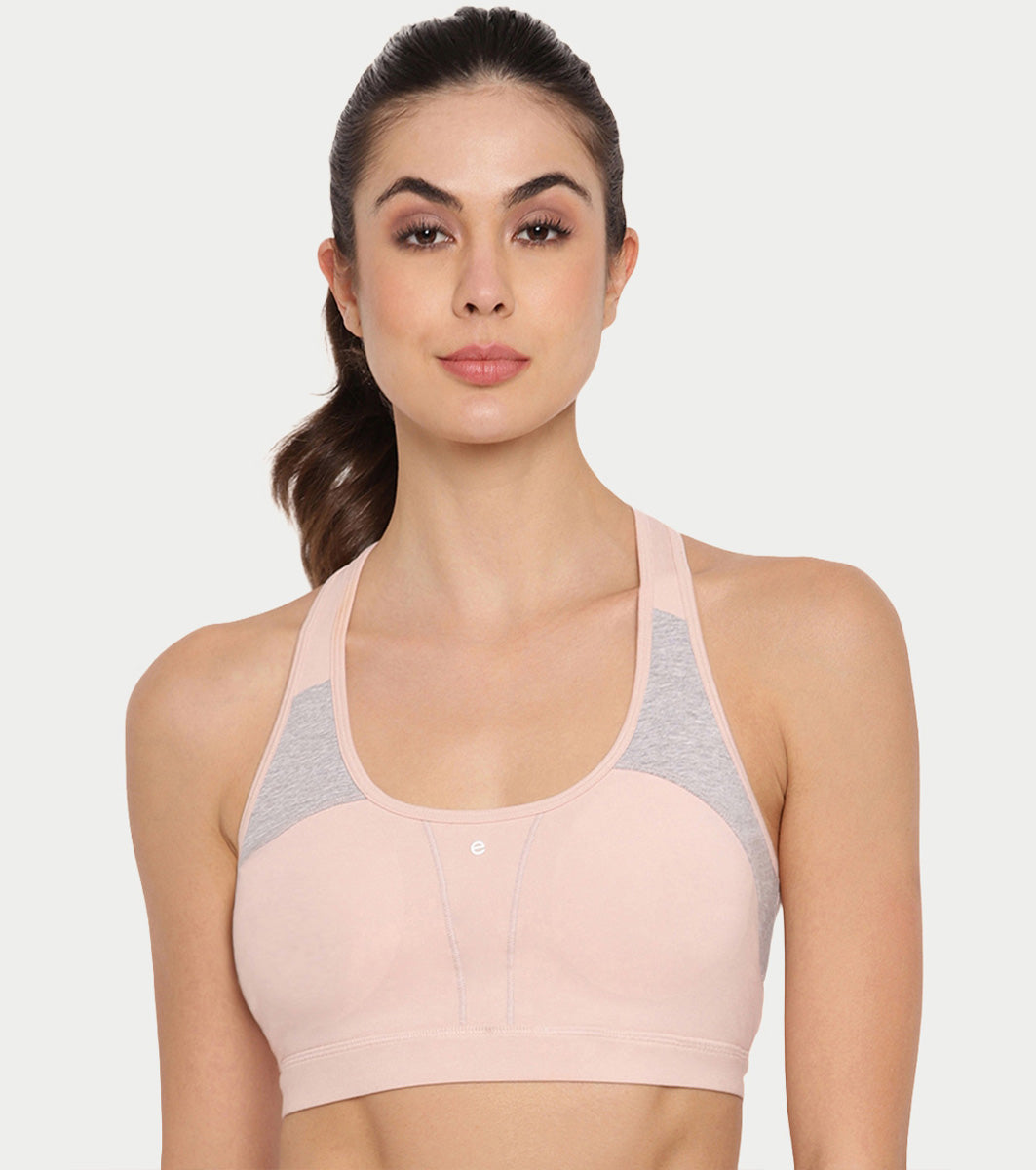 Enamor Innovations Y-panel Bounce Control, Agion Scent Protect ,Women's Sports Bra - High-Impact, Padded, Wirefree, Full Coverage - SB25 (Pearl)
