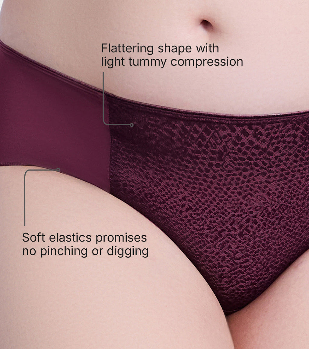 Enamor P148 Luxe Satin Hipster Panty for Women - Mid Waist, Outer Elastic, Medium Coverage (Fig)