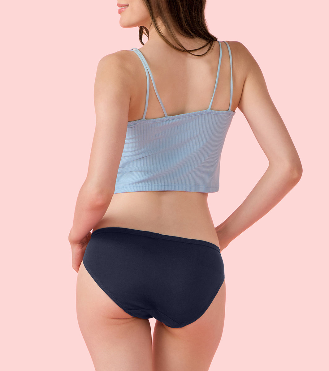 Enamor CB03 Chic Cotton, All Day Comfort, Low Waist Bikini Panty for Women - Naturally Breathable, Antimicrobial with Stain release, Inner Elastic, Regular Coverage - Pack of 5 (Multicolorsolid)